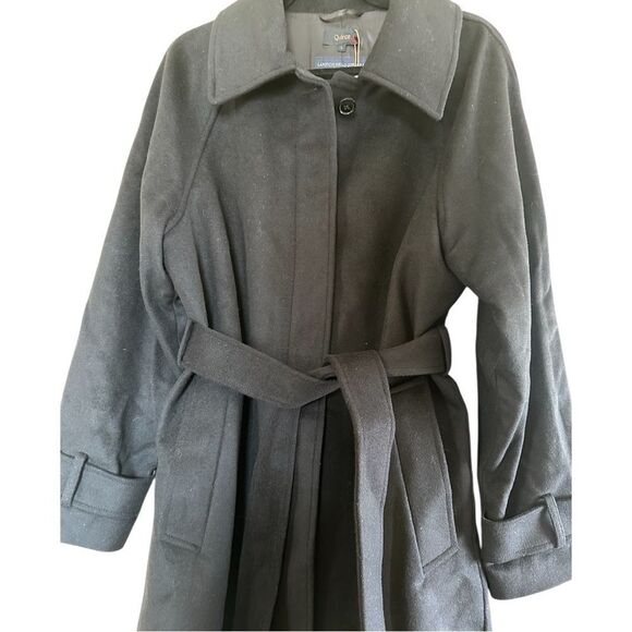 Quince Italian Wool Belted Coat in Black Size Large NWTs - Picture 2 of 9